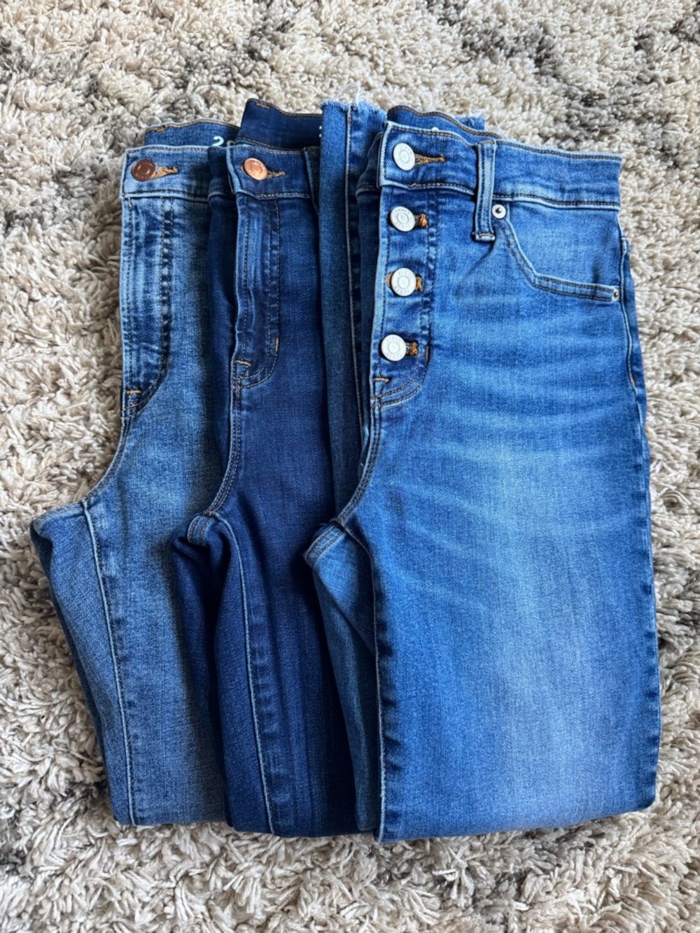 J. Crew Women’s Skinny Jeans - Light Blue, Medium Blue, Dark Blue